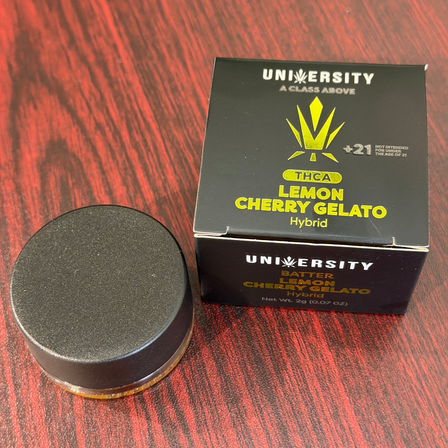 University - Hemp THCA Diamond Sauce Hybrid - Lemon Cherry Gelato (Live Resin Batter 2 Grams)