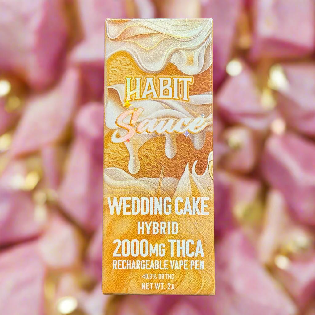 Habit Sauce - Wedding Cake Hybrid (2000mg THCA) Recharable Vape Pen