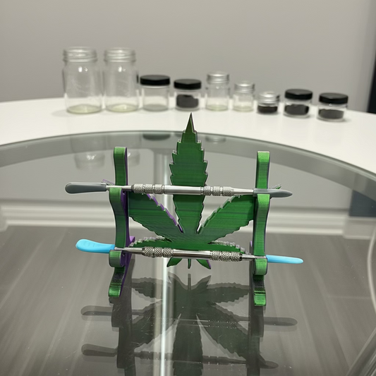 Multicolor Dabber Stand (Green & Purple)