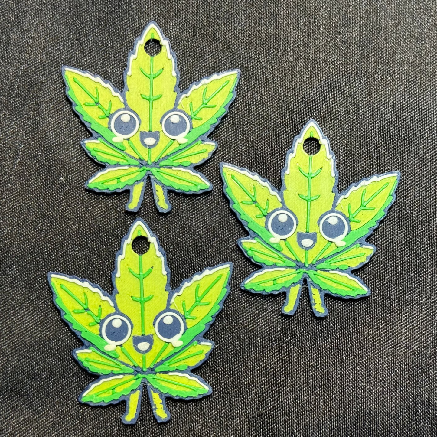 Mini Weed Emoji Keychain