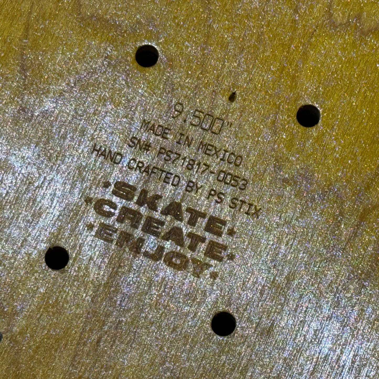 Street Plant Mike Vallely “Sun & Flowers” Skate Deck (Blue / Yellow) Signed