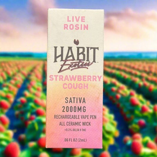 Habit Exotic - Strawberry Cough Sativa (2000mg THCA) Recharable Vape Pen
