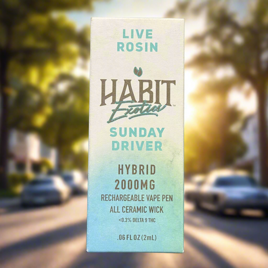 Habit Exotic - Sunday Driver Hybrid (2000mg THCA) Recharable Vape Pen