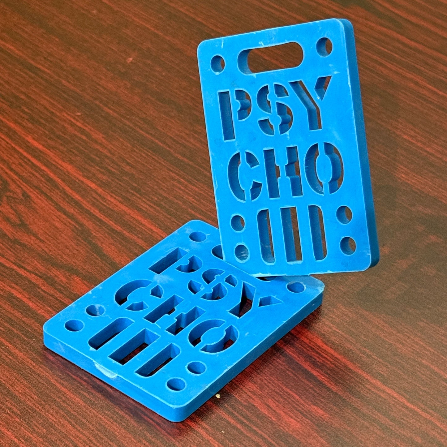 Psycho Blue Skateboard Riser Pads (Set of 2)