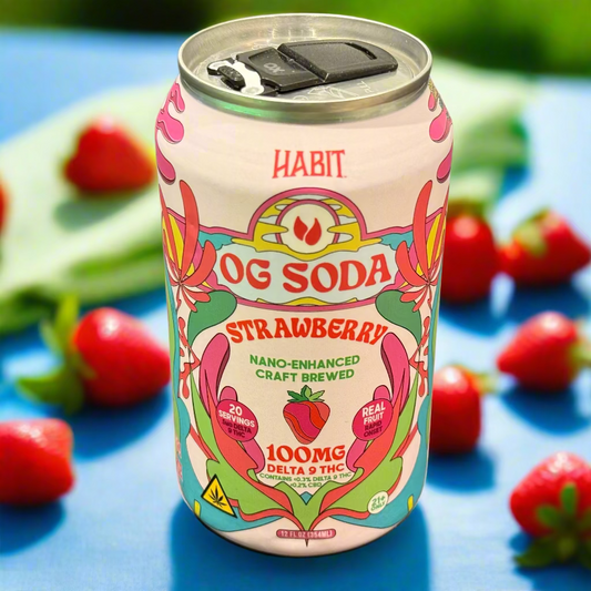 Habit OG Soda – Strawberry (100mg Delta-9 THC)