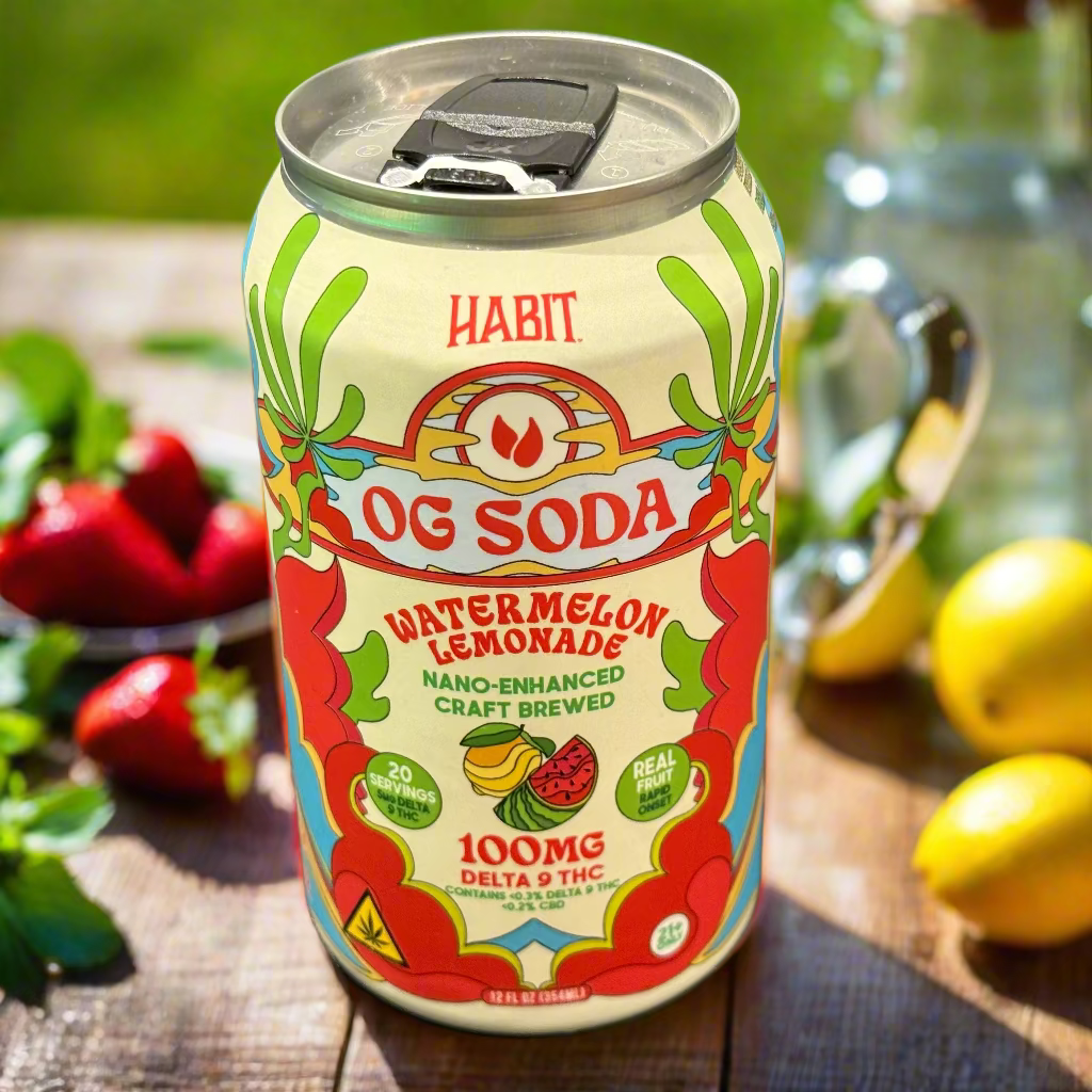 Habit OG Soda – Watermelon Lemonade (100mg Delta-9 THC)