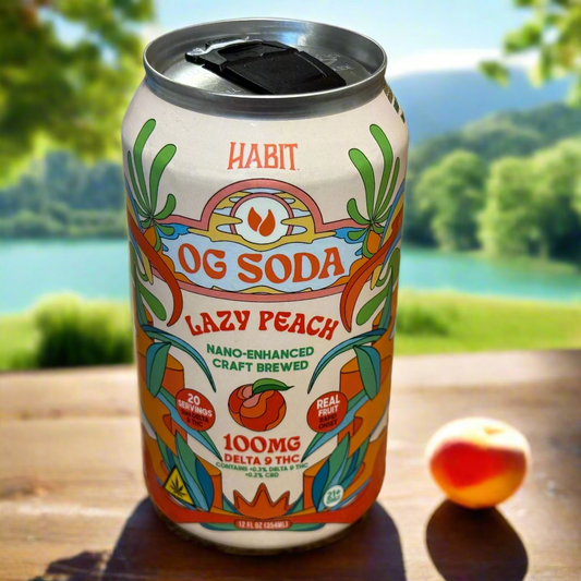 Habit OG Soda – Peach (100mg Delta-9 THC)