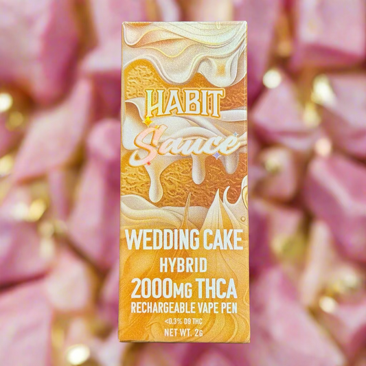 Habit Sauce - Wedding Cake Hybrid (2000mg THCA) Recharable Vape Pen